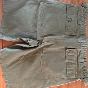 Seager Prairie Olive Green Button-Up Shorts